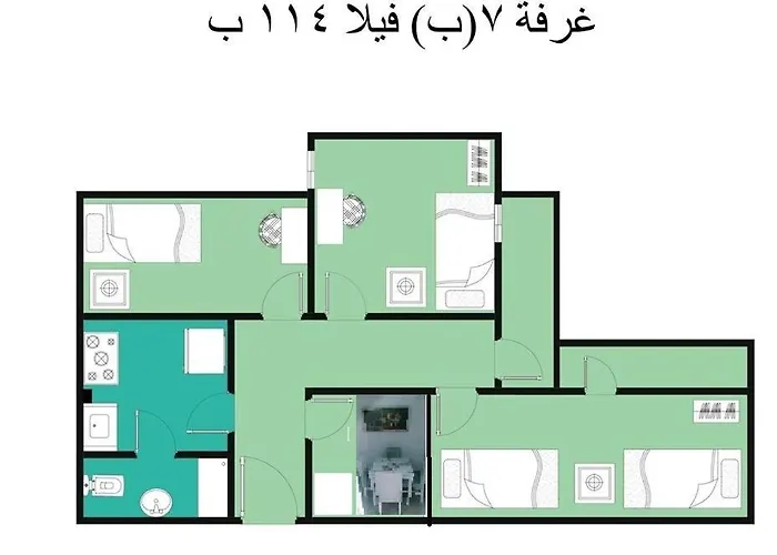 7B Chalet 4 Bedrooms Basement114 B On The Pool Green Beach
